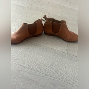 Sezane Leather Ankle Boots Size 36 Brown